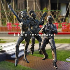 樂隊人物雕塑，玻璃鋼景觀雕塑