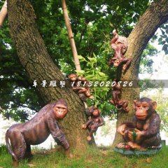 大猩猩雕塑，公園動物雕塑