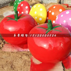 仿真番茄雕塑，玻璃鋼蔬菜