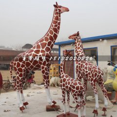 仿真長頸鹿，玻璃鋼動物雕塑