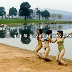 比基尼美女雕塑，玻璃鋼人物雕塑