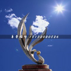 抽象鳳凰雕塑，不銹鋼廣場雕塑