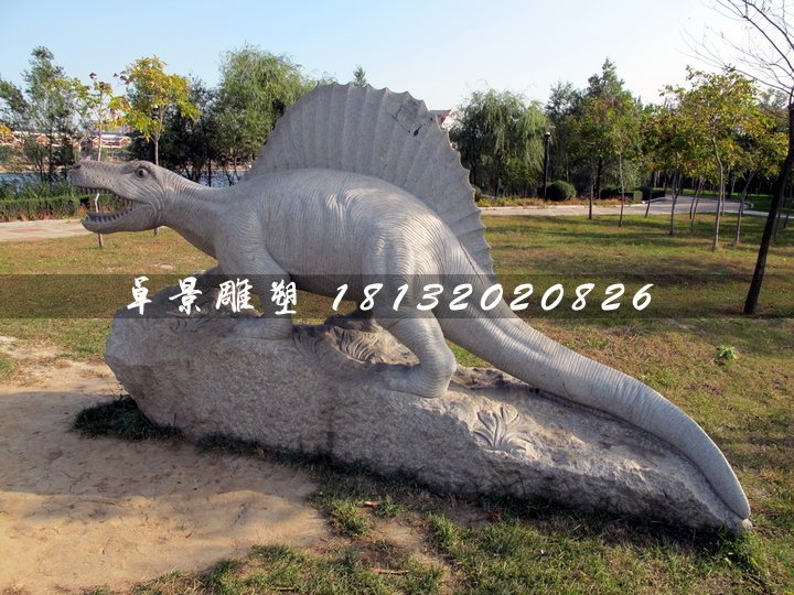 恐龍石雕，公園動物石雕 (1)