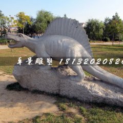 恐龍石雕，公園動物石雕