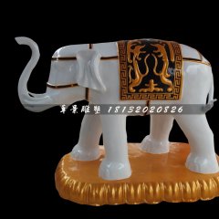 吉祥大象雕塑，玻璃鋼大象雕塑