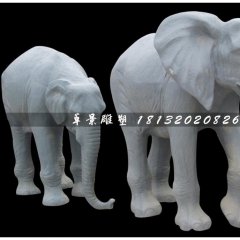 大象雕塑，仿真玻璃鋼雕塑