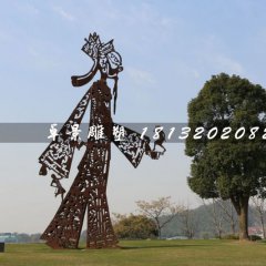 皮影雕塑，公園不銹鋼皮影雕塑