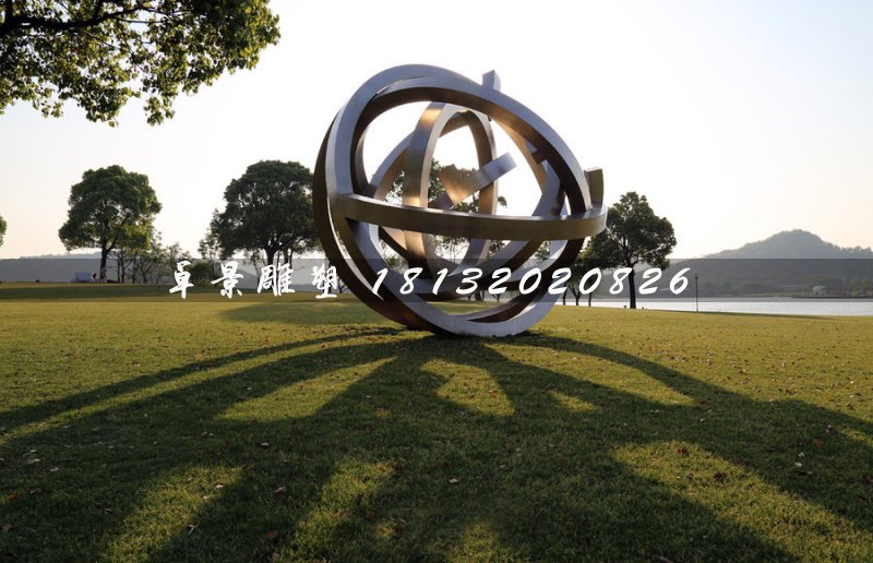 公園抽象雕塑，不銹鋼景觀雕塑 (2)