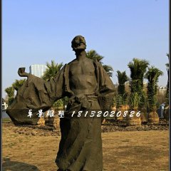 劉伶醉酒銅雕，古代人物銅雕