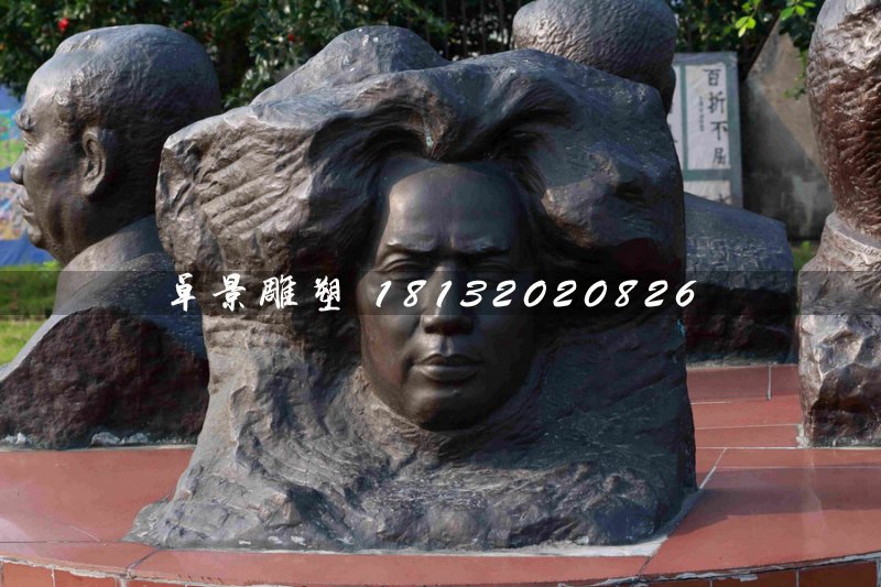 毛主席頭像浮雕，偉人銅浮雕