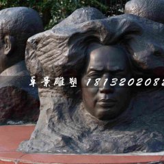 毛主席頭像浮雕，偉人銅浮雕