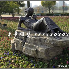 母與子銅雕，公園人物銅雕
