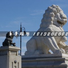 石獅子，漢白玉獅子雕塑