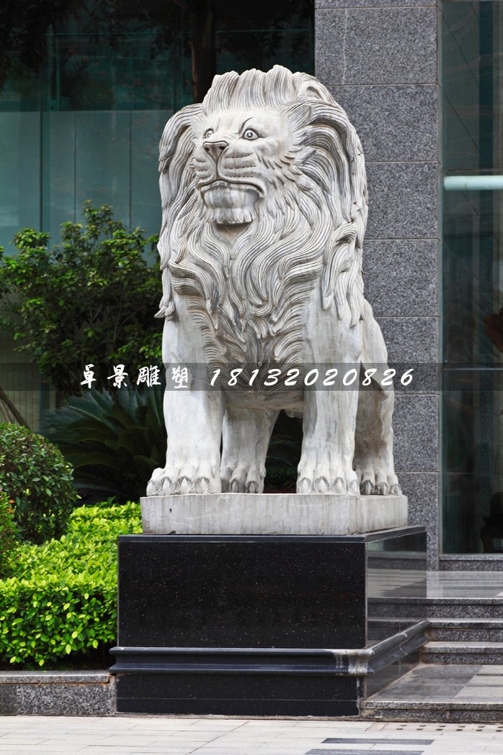 大理石獅子，歐式石獅子 (2)