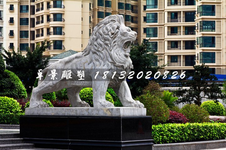 大理石獅子，歐式石獅子 (1)