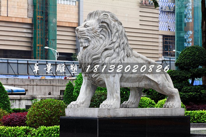 大理石獅子，歐式石獅子 (3)