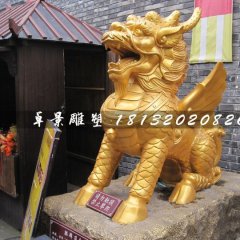麒麟銅雕，神獸銅雕
