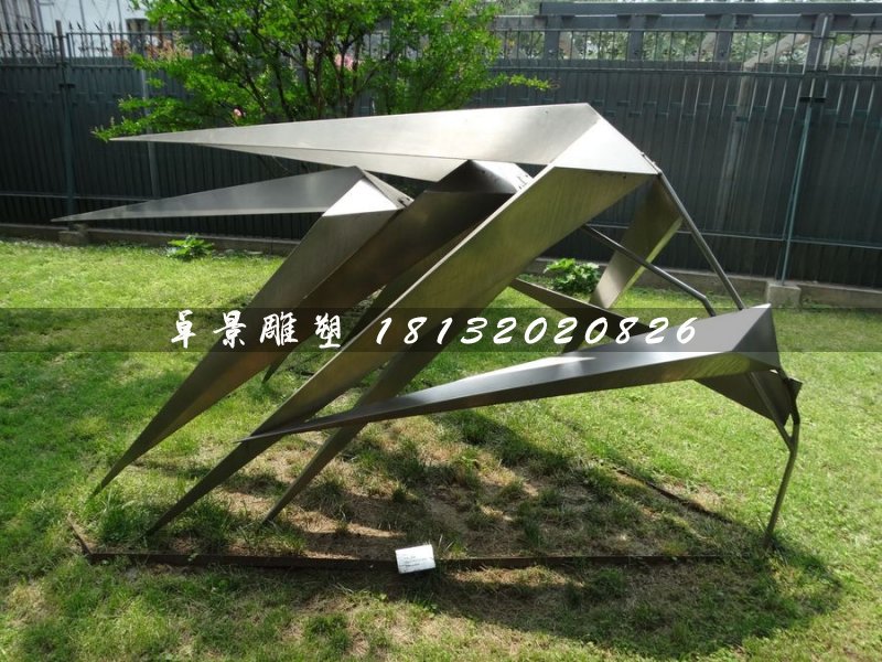 不銹鋼風竹雕塑，公園景觀雕塑