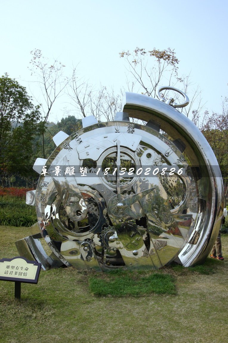 不銹鋼齒輪雕塑，公園景觀雕塑