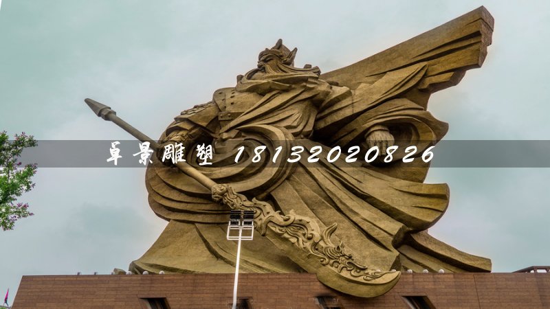 不銹鋼關公雕塑，廣場大型關公像 (2)