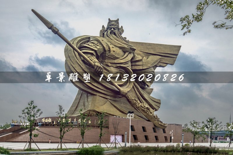 不銹鋼關公雕塑，廣場大型關公像 (3)