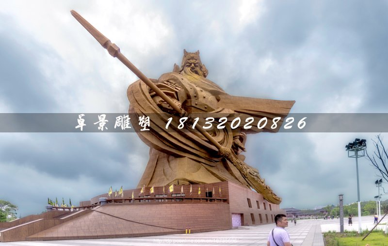 不銹鋼關公雕塑，廣場大型關公像 (1)