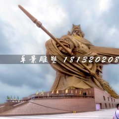 不銹鋼關公雕塑，廣場大型關公像