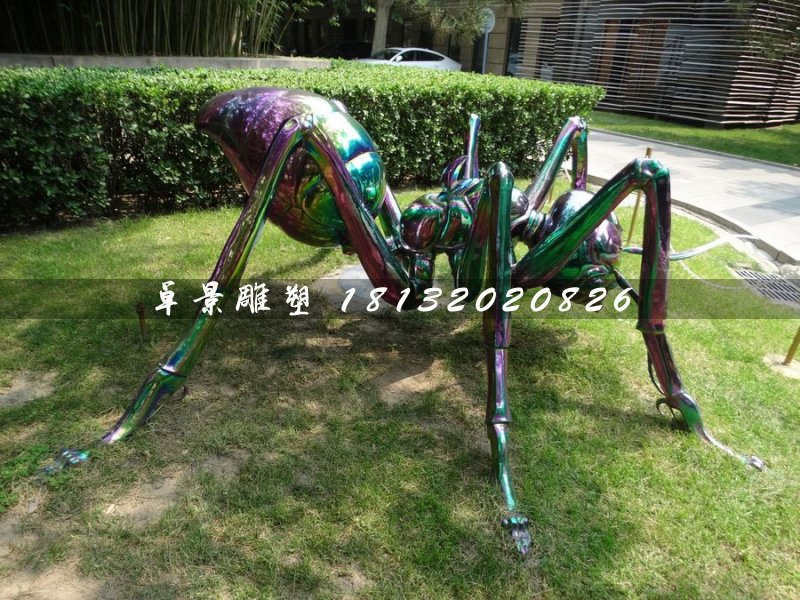不銹鋼蜘蛛雕塑，公園動物雕塑