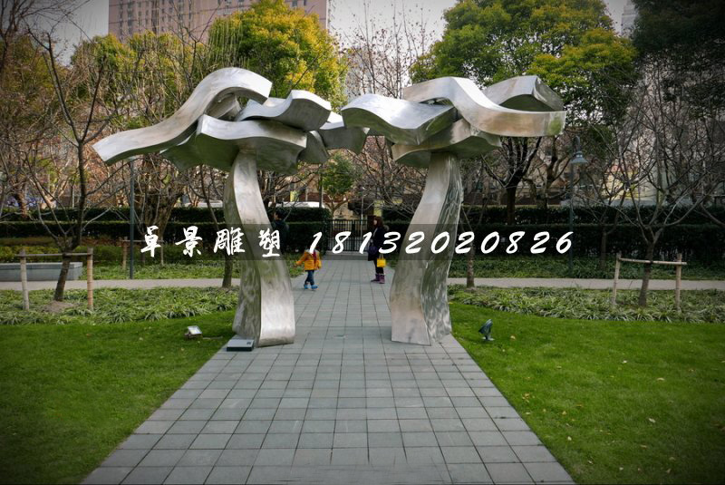 不銹鋼公園雕塑，不銹鋼造型門