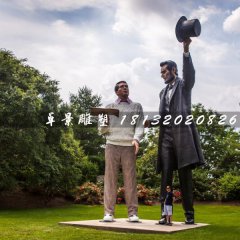 玻璃鋼西方人物雕塑，公園景觀雕塑