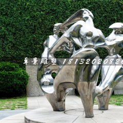 抽象女人雕塑，不銹鋼景觀雕塑