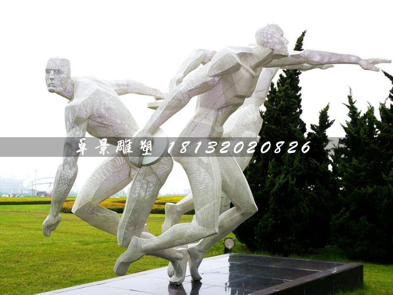 擲鐵餅雕塑，不銹鋼運動員雕塑