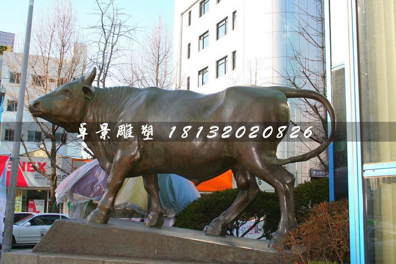銅牛雕塑，動物雕塑