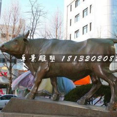 銅牛雕塑，動物雕塑
