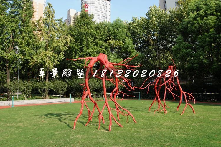 樹根雕塑，公園玻璃鋼景觀雕塑