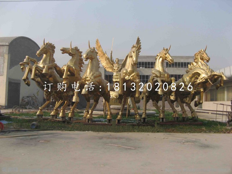 阿波羅戰車銅雕，景觀銅雕