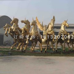 阿波羅戰車銅雕，景觀銅雕