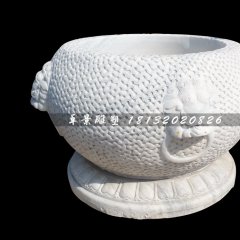 水缸石雕，大理石水缸