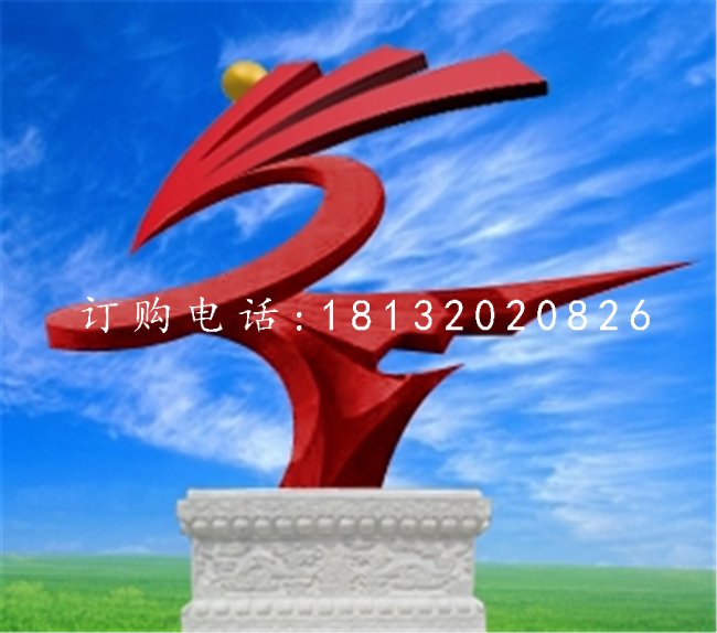 不銹鋼展翅雕塑，企業抽象雕塑