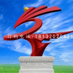 不銹鋼展翅雕塑，企業抽象雕塑
