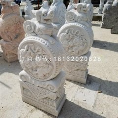 大理石門墩，門枕石雕塑