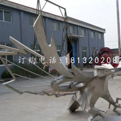 雄鷹展翅雕塑，不銹鋼抽象老鷹