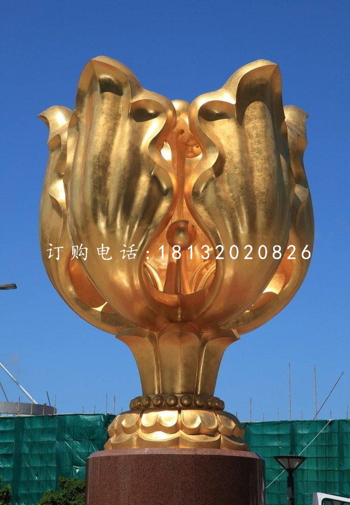 紫荊花雕塑，廣場不銹鋼雕塑