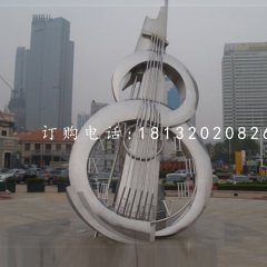 不銹鋼吉他雕塑，廣場不銹鋼雕塑