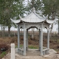 公園石涼亭，青石亭子