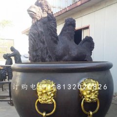 仿古銅水缸，廣場銅水缸雕塑