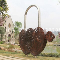 同心鎖銅雕，公園景觀銅雕
