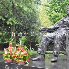 坐著的鄧小平銅雕，偉人銅雕