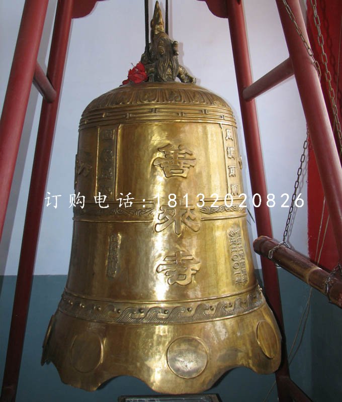 鑄銅鐘，寺廟銅鐘雕塑
