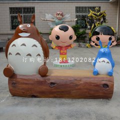 玻璃鋼龍貓，卡通雕塑
